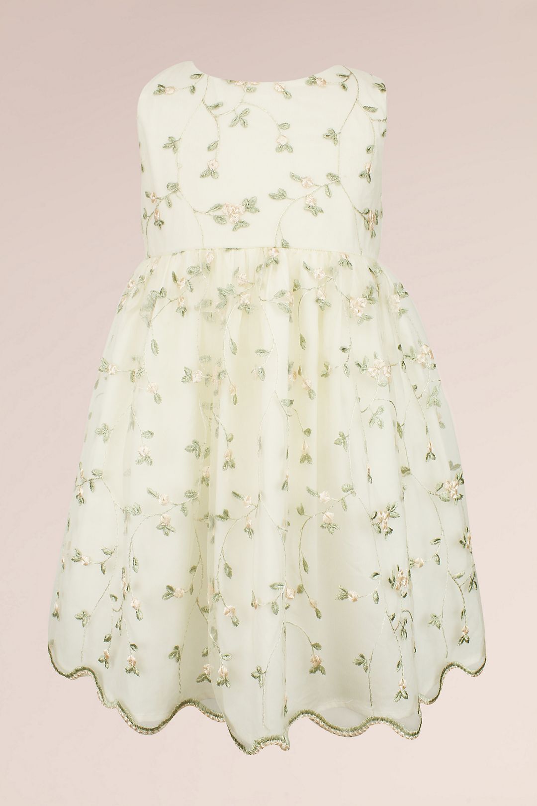 Embroidered Budding Blooms Flower Girl Dress Image 1