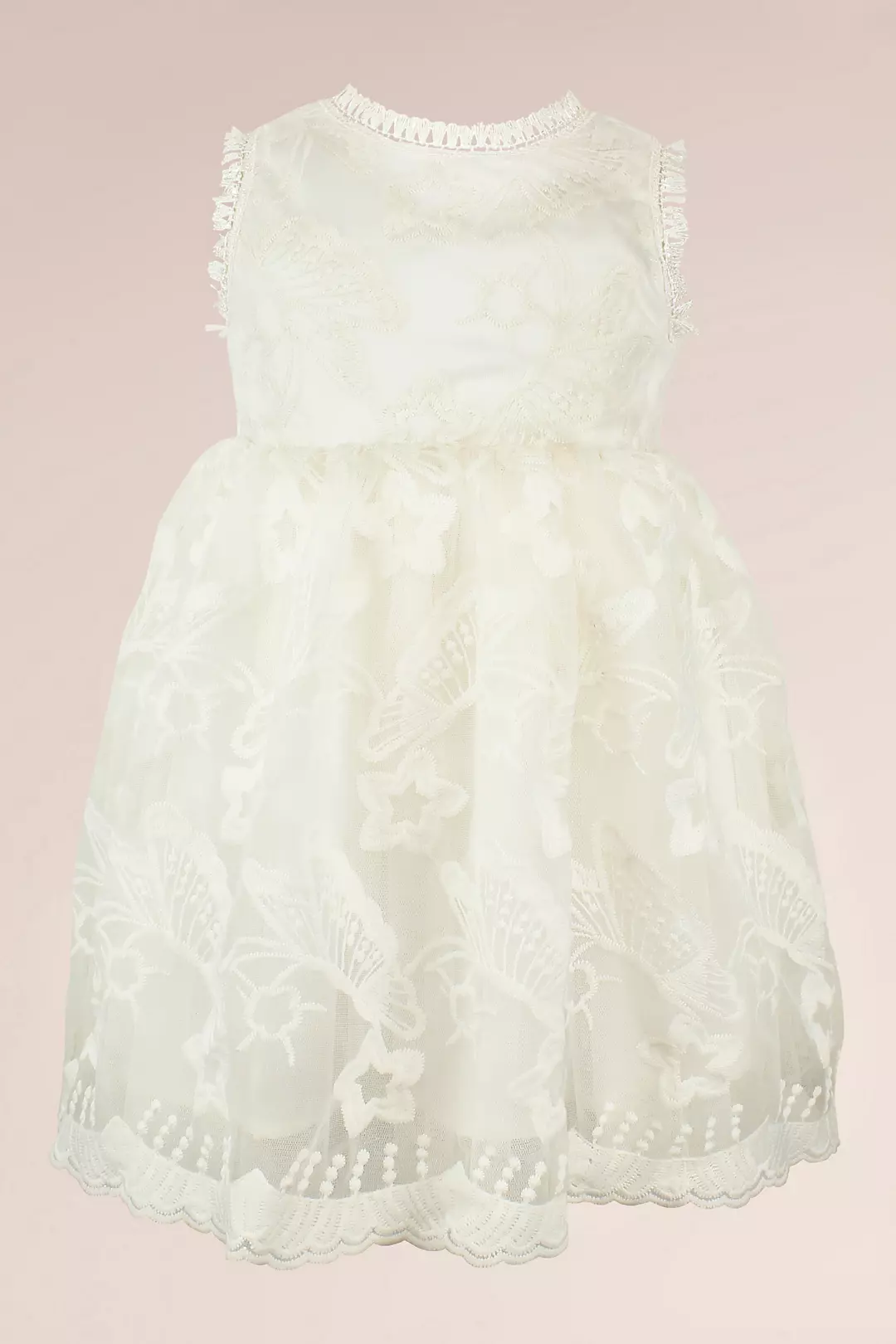 Embroidered Butterfly and Star Flower Girl Dress Image