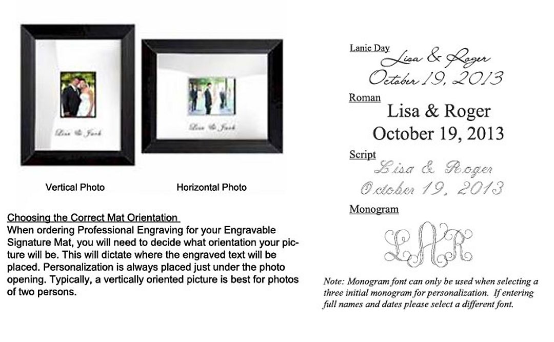 Personalized Signature Frame with Beveled Frame Image 2