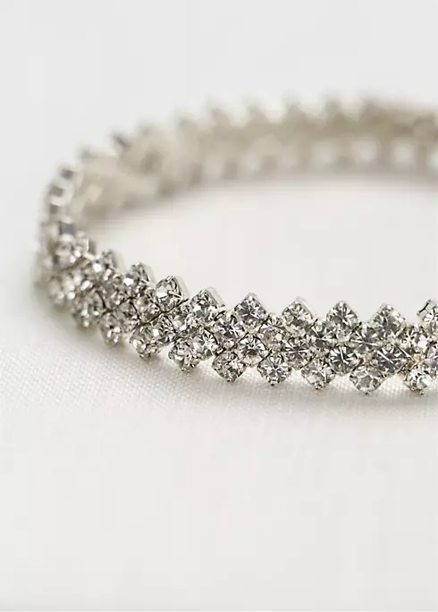 Crystal Bracelet with Zig-Zag Edge Image 1