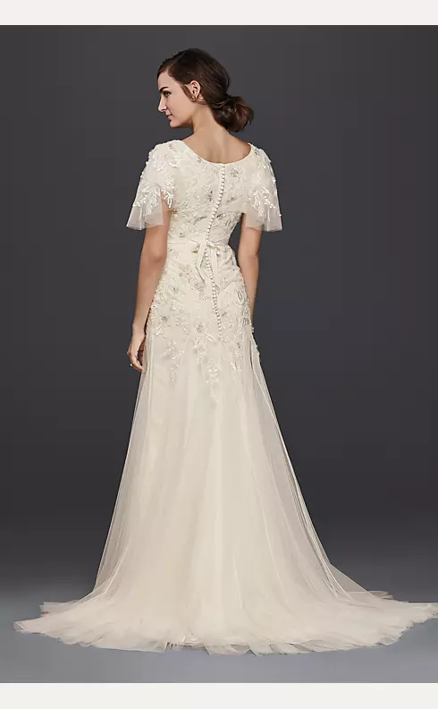 Melissa Sweet Net Wedding Dress with Straps  Image 2