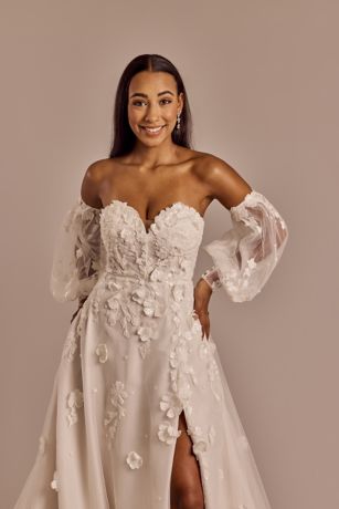 Sculpted Corset Bodice Satin Wedding Dress