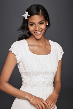 david's bridal empire waist chiffon