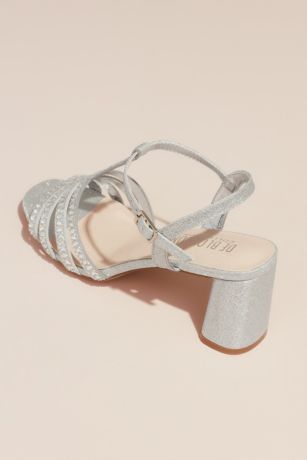 Taznia Glitter Block Heel Sandals