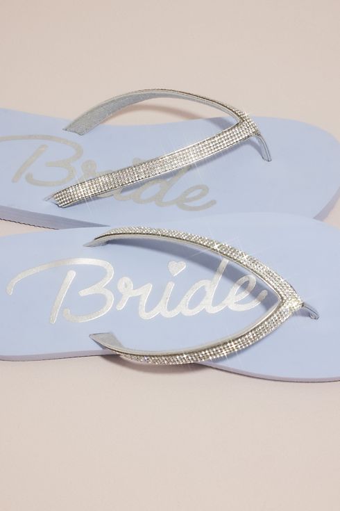 Bride Flip-Flops with Crystal Straps Image 4