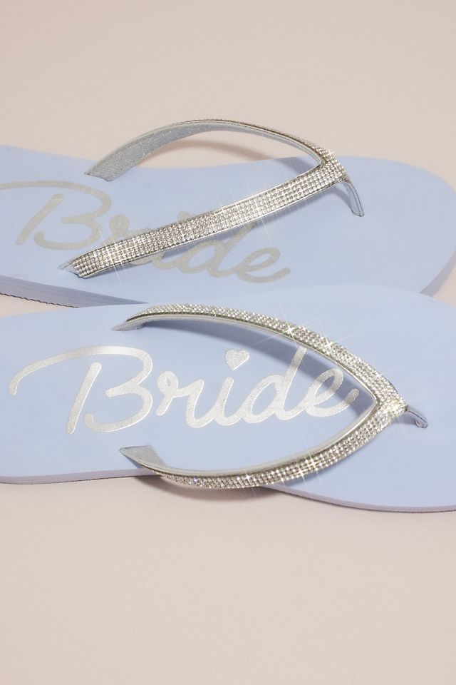 Bride Flip-Flops with Crystal Straps Image 4
