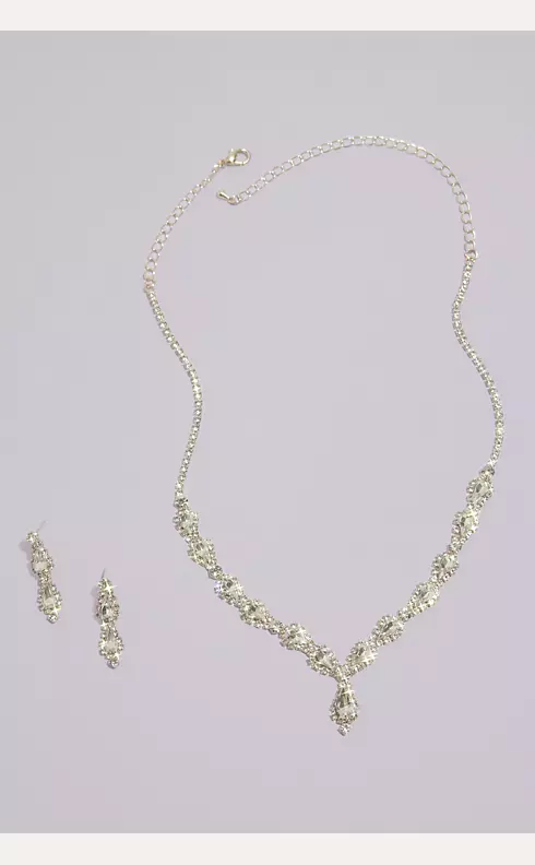 Teardrop Crystal Jewelry Set Image 1