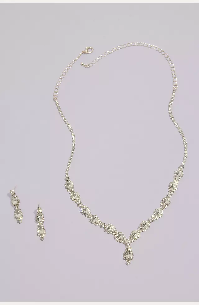 Teardrop Crystal Jewelry Set Image