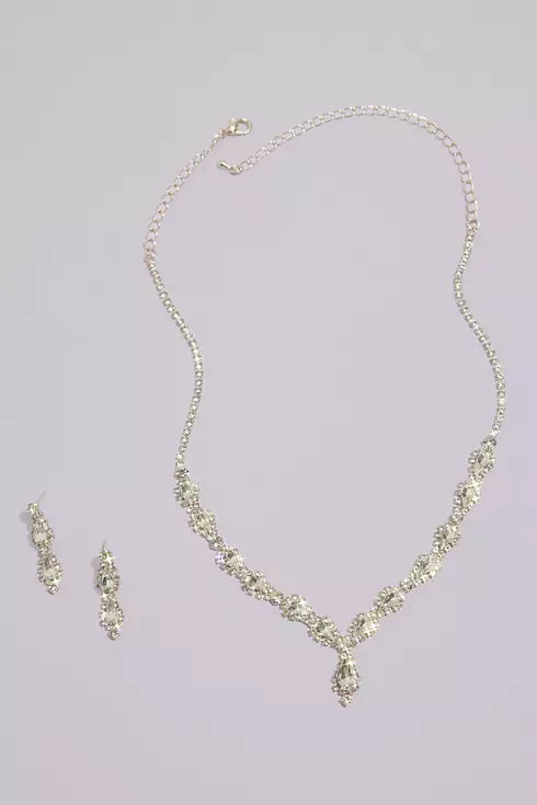 Teardrop Crystal Jewelry Set Image 1