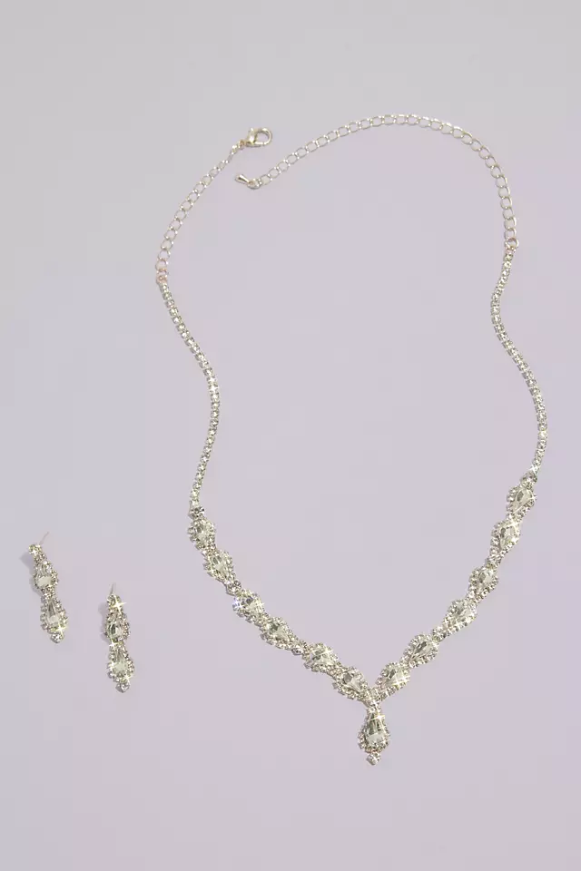 Teardrop Crystal Jewelry Set Image