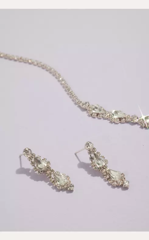 Teardrop Crystal Jewelry Set Image 3