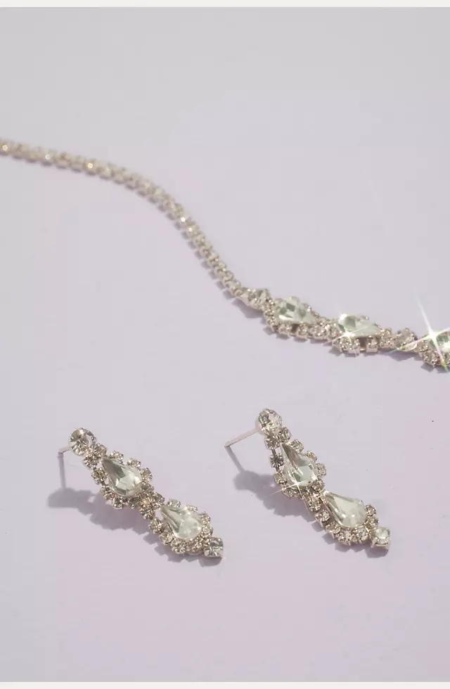 Teardrop Crystal Jewelry Set Image 3