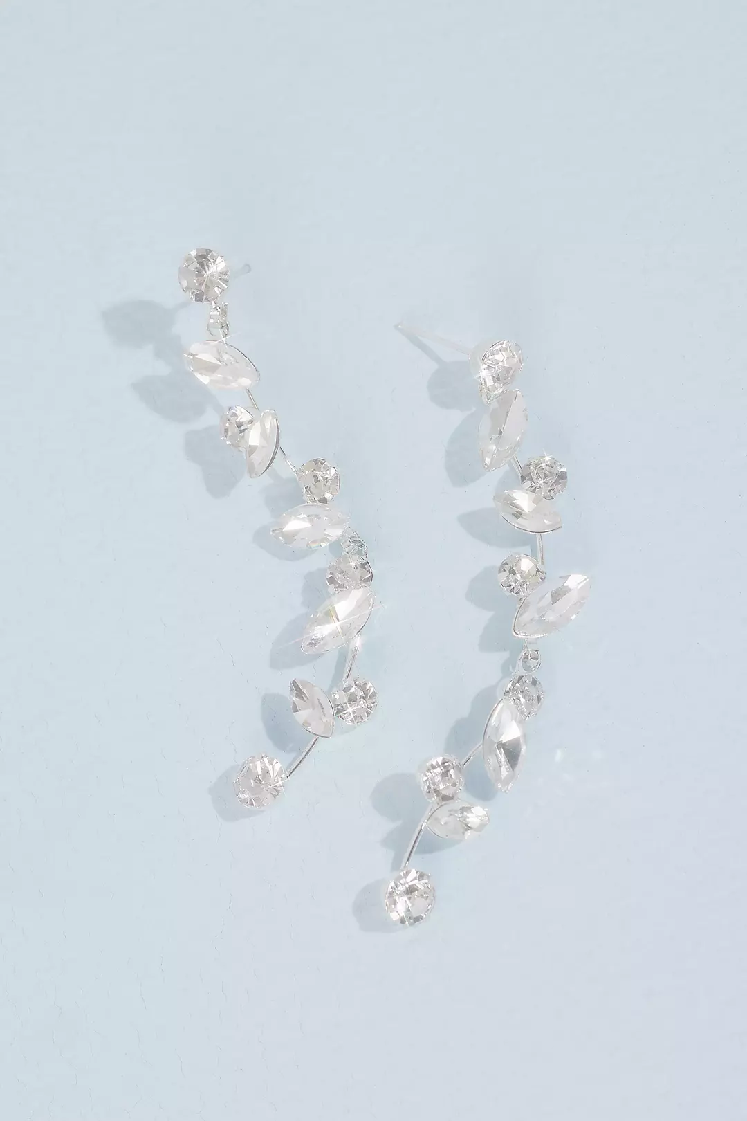 Crystal Leaf Drop Earrings Image