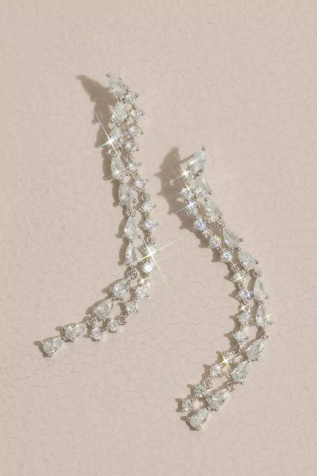 Two-Strand Crystal Drop Earrings Image