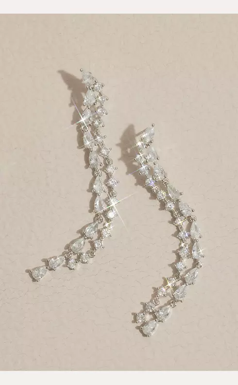 Two-Strand Crystal Drop Earrings Image 1