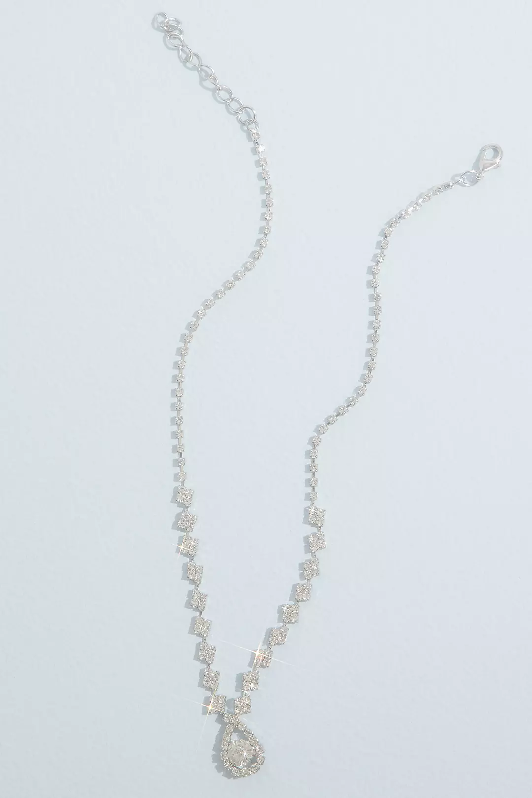 Crystal Teardrop Necklace and Earring Set Image 2