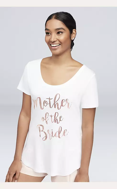 Rose Gold Foil Mother of the Bride Tee Image 1