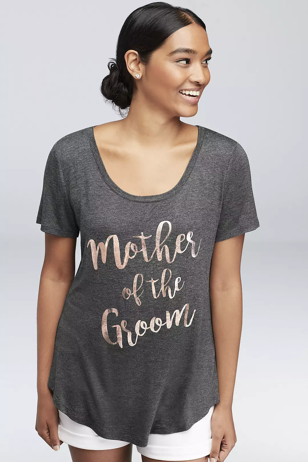 Rose Gold Foil Mother of the Groom Tee | David's Bridal