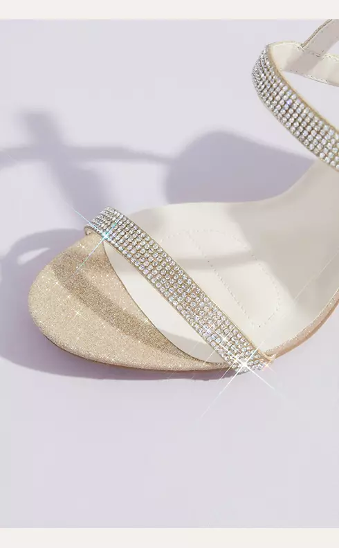 Block Heel Two-Tone Glitter Sandals Image 3