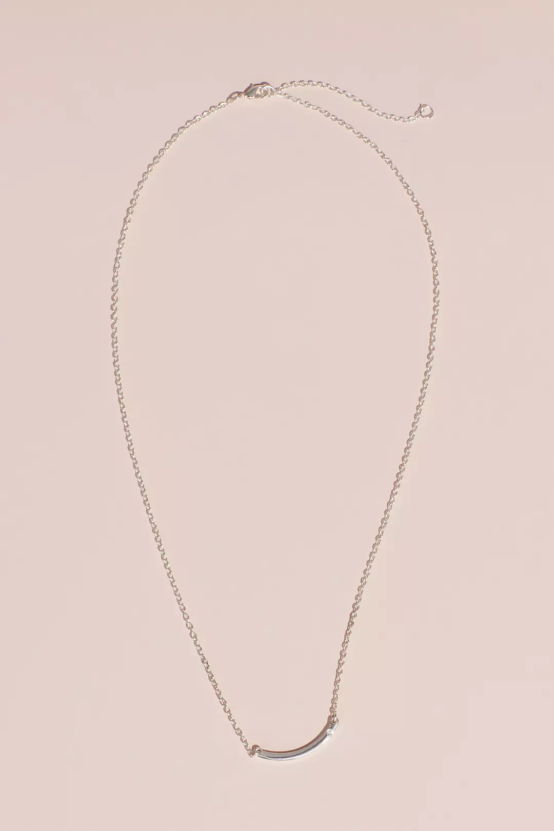 Mother of the Bride Pave Crystal Bar Necklace Image 2