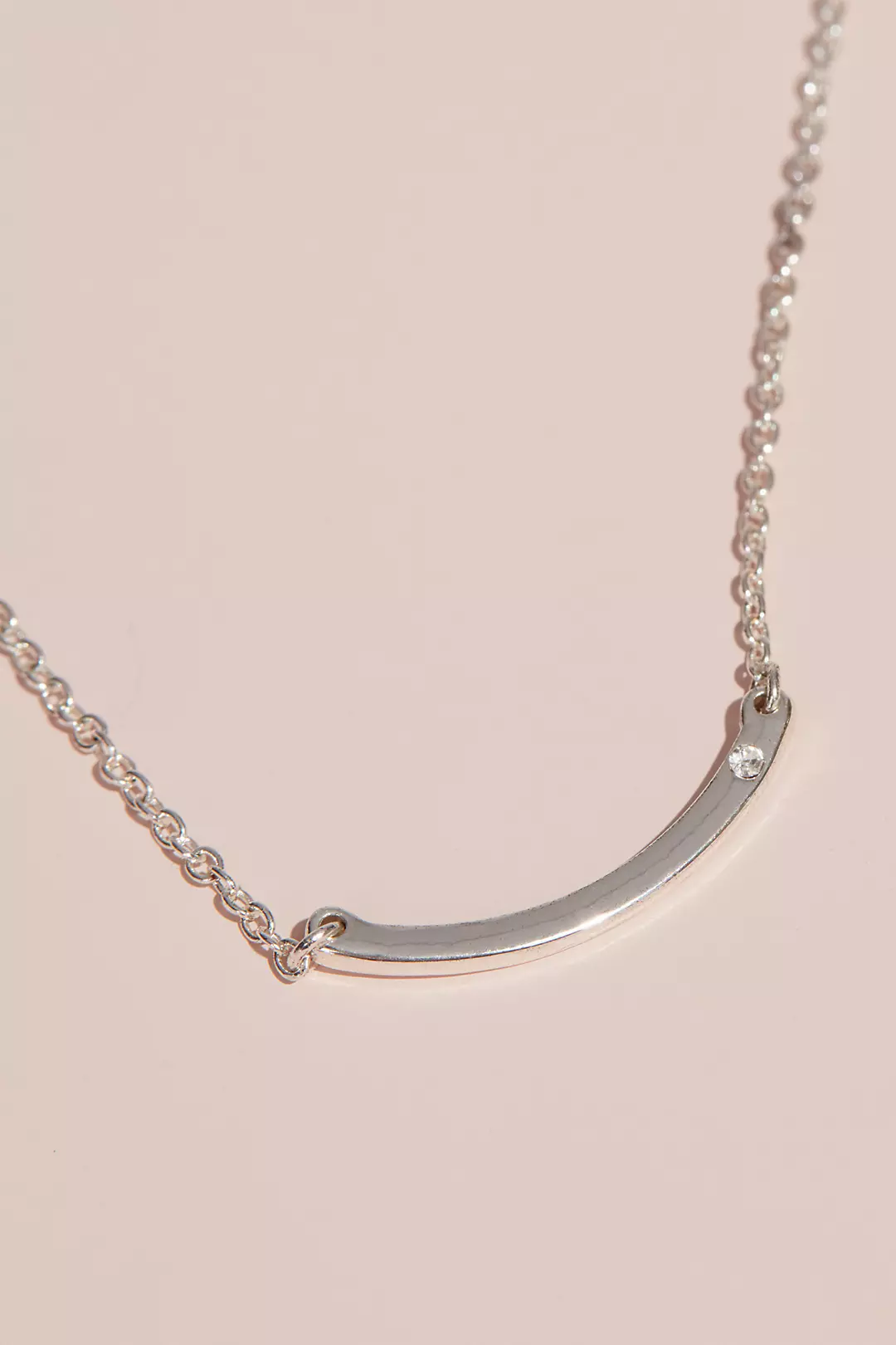 Mother of the Bride Pave Crystal Bar Necklace Image 3
