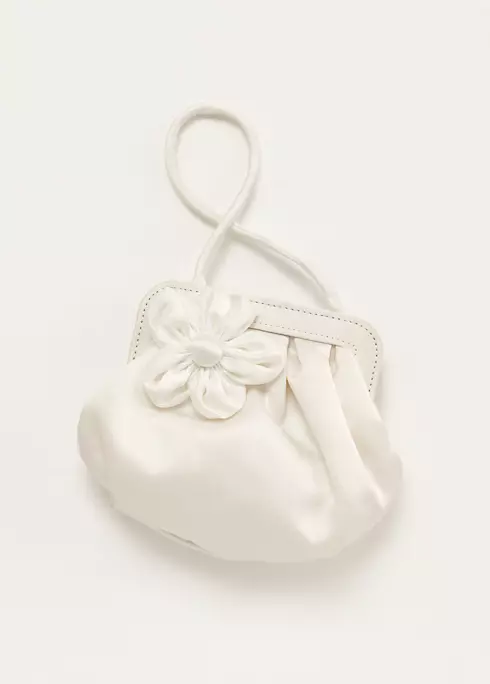 Flower Girl Handbag with 3D Floral Detail Image 1