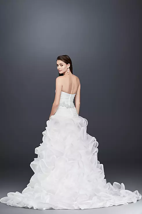 Ruffled Skirt Wedding Gown with Embellished Waist Image 2