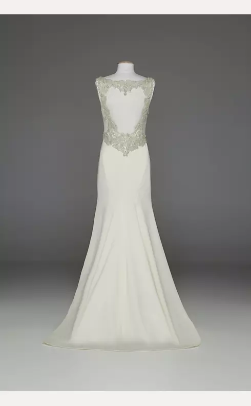 Petite Gown with Beaded Waist and Illusion Back Image 2