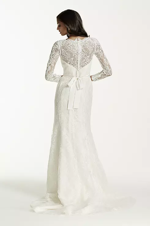 As-Is Long Sleeve Wedding Dress with Beaded Lace   Image 2