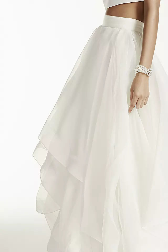 Two-Piece Mikado Crop Top Ball Gown  Image 5