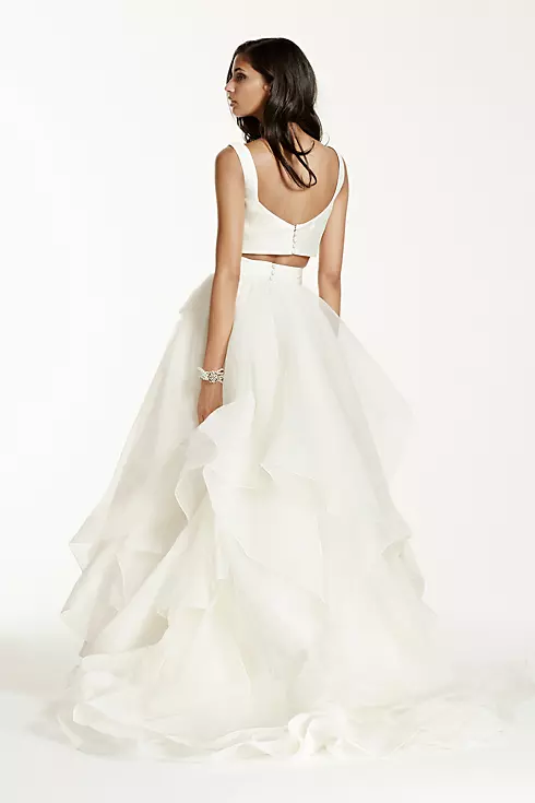 Two-Piece Mikado Crop Top Ball Gown  Image 2