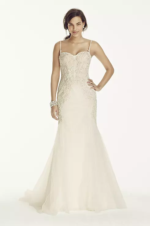 As-Is Spaghetti Strap Trumpet Gown Wedding Dress Image 1