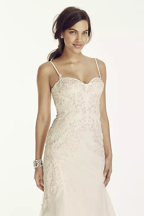 As-Is Spaghetti Strap Trumpet Gown Wedding Dress Image 3