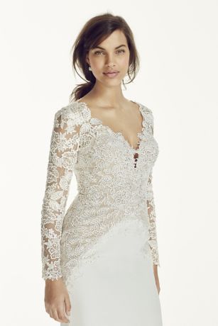 david's bridal plunging neckline