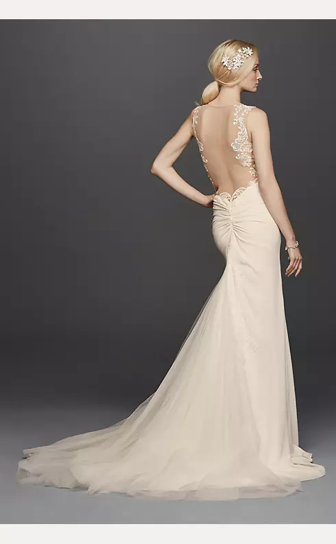 As-Is Beaded Lace Illusion  Wedding Dress  Image 2