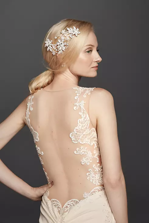 As-Is Beaded Lace Illusion  Wedding Dress  Image 3
