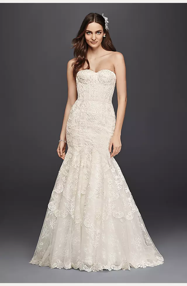 As-Is Corset Bodice Mermaid Lace Wedding Dress Image