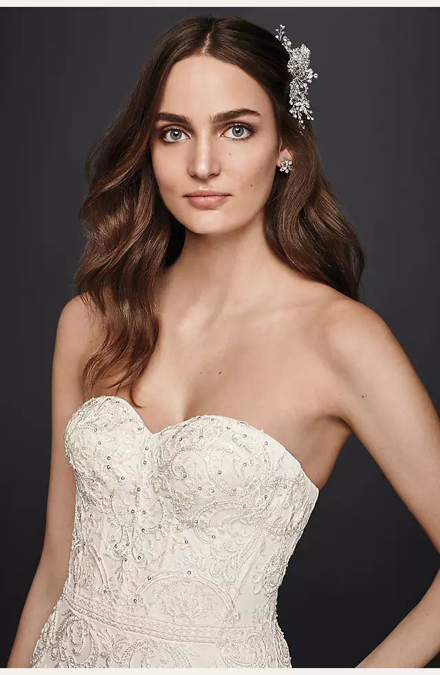 As-Is Corset Bodice Mermaid Lace Wedding Dress Image 3