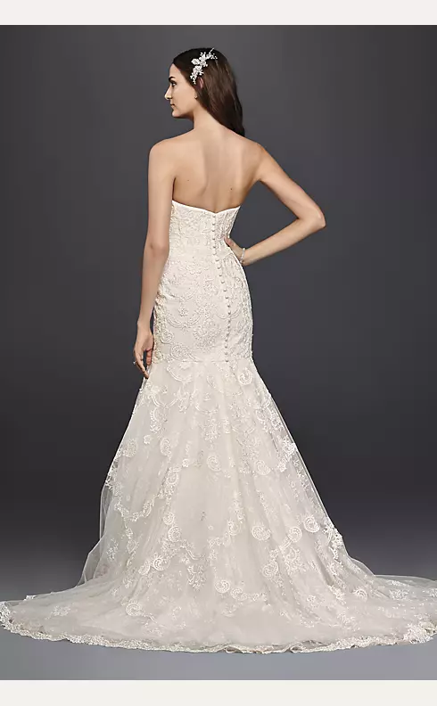 Corset Bodice Mermaid Lace Wedding Dress Image 2
