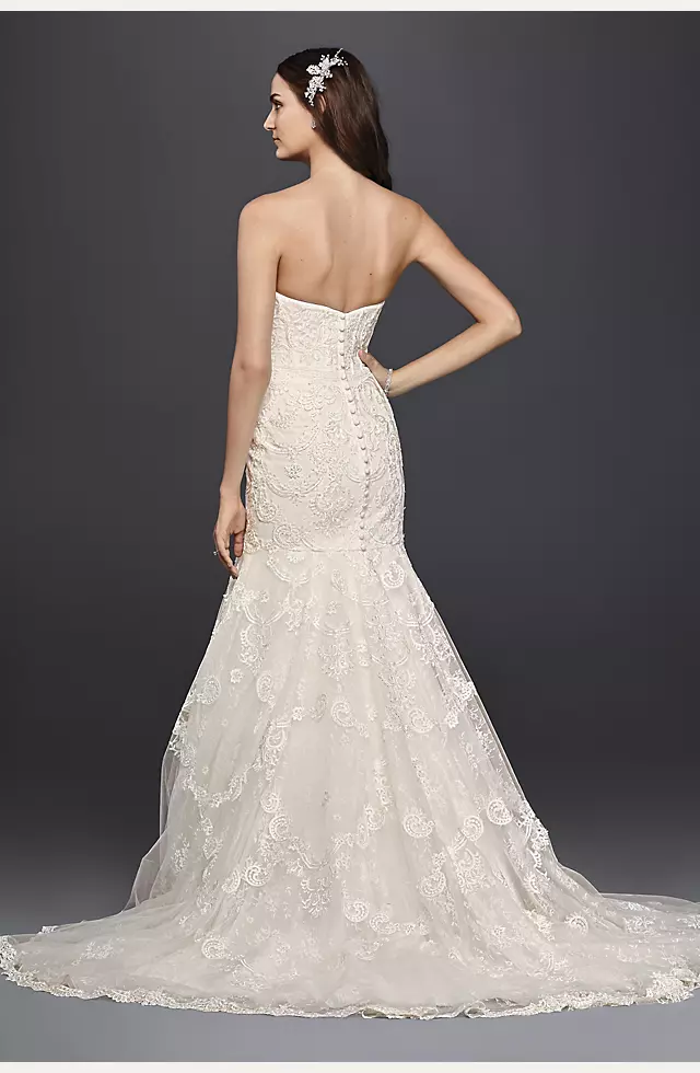 As-Is Corset Bodice Mermaid Lace Wedding Dress Image 2