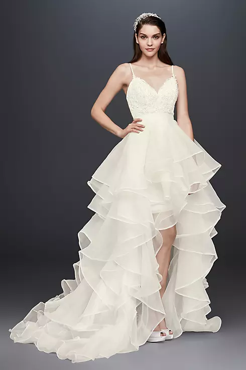 Organza Beaded Lace Two-Piece Wedding Dress Image 1