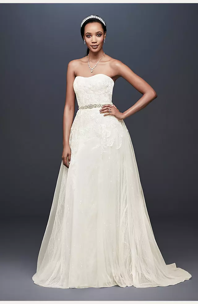 As-Is Wedding Dress with Detachable Overskirt Image 3