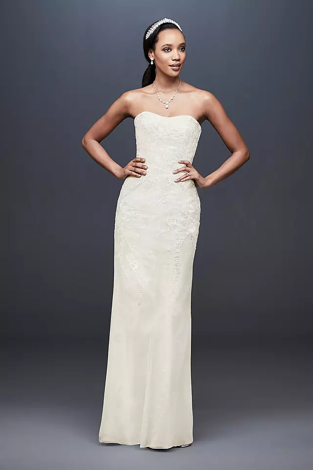 As-Is Wedding Dress with Detachable Overskirt Image