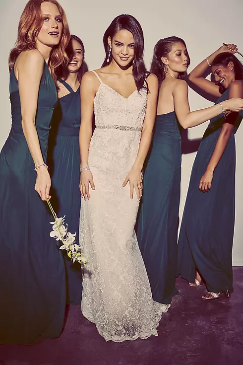 As-Is Sequin Lace Sheath Wedding Dress Image 8
