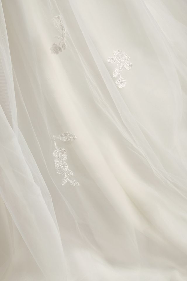 Illusion Long Sleeve Wedding Dress Image 5