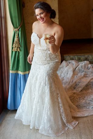 Wedding Dress with Brocade