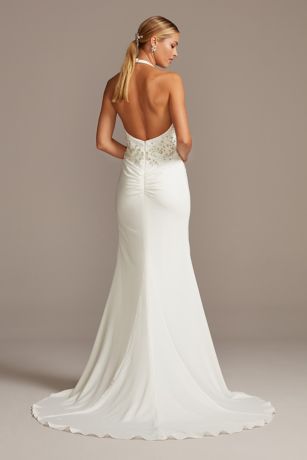 Embellished Back Wedding Dress