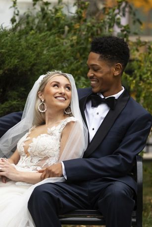 As Is Cap Sleeve Lace Appliqued Wedding Dress | David's Bridal