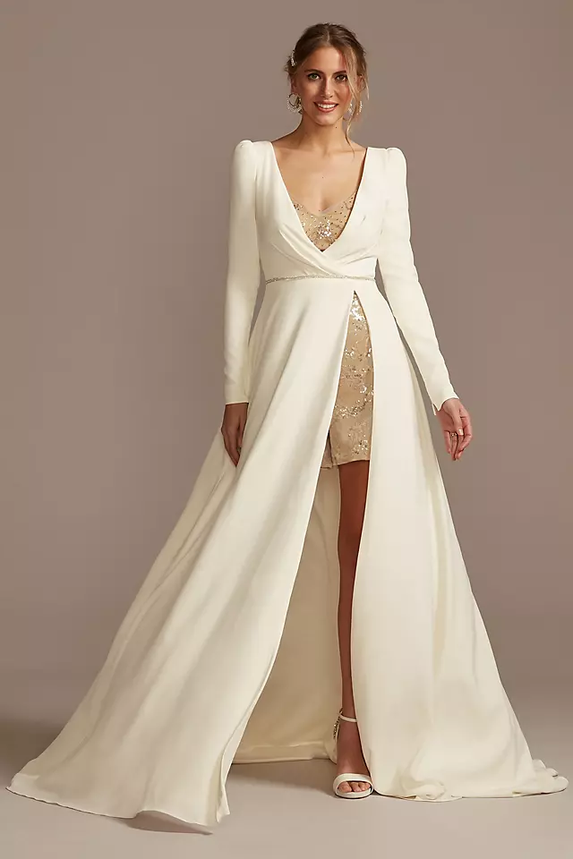 As Is Two Piece Wedding Romper and Over Dress Set Image