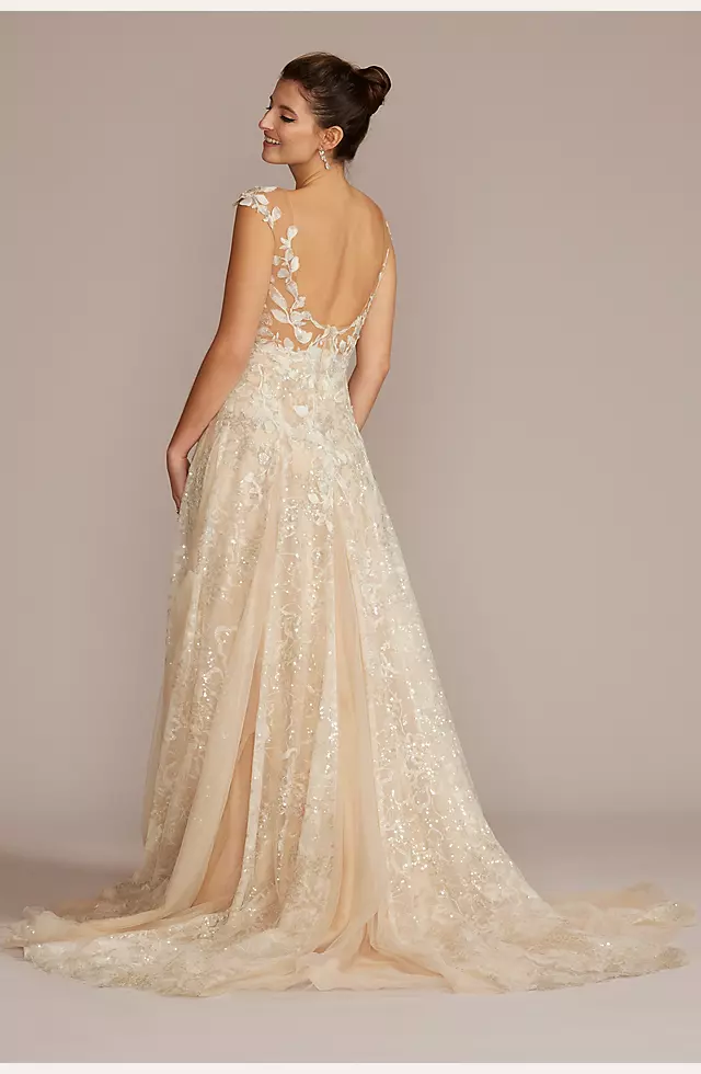 As Is Illusion Embellished Drop Waist Wedding Gown Image 2